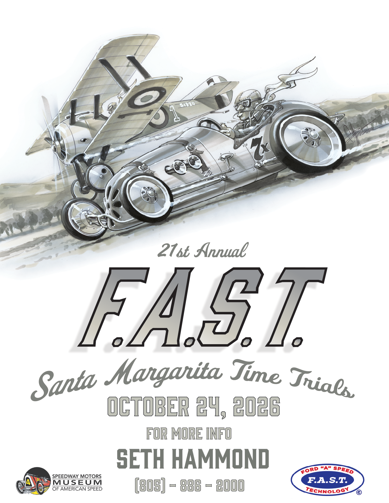 Promotional poster: 21st Annual F.A.S.T. Santa Margarita Time Trials, October 24, 2026